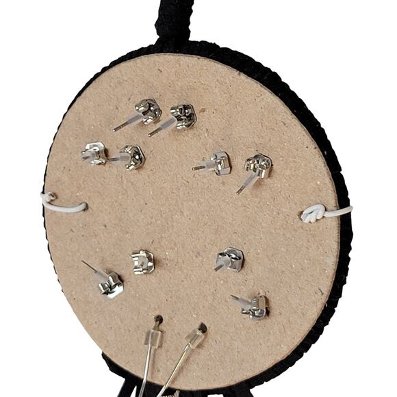 Charlotte Dreamcatcher Earring Set 5 Studs + Owl Dangles Boho Festival NWT - Picture 11 of 11